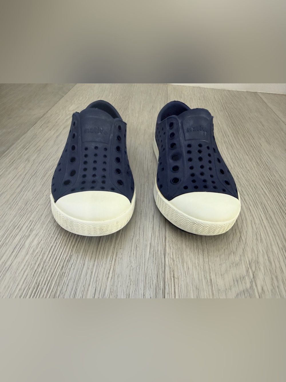 Native Slip-On Shoes in Navy and White | toddler size 7